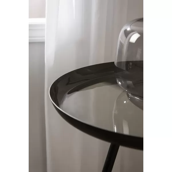 imageKate and Laurel Laranya Modern Side Table 15quot x 15quot x 225quot Teal and Black Chic Minimalist End TableBrownBlack