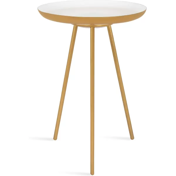 imageKate and Laurel Laranya Modern Side Table 15quot x 15quot x 225quot Teal and Black Chic Minimalist End TableGoldWhite