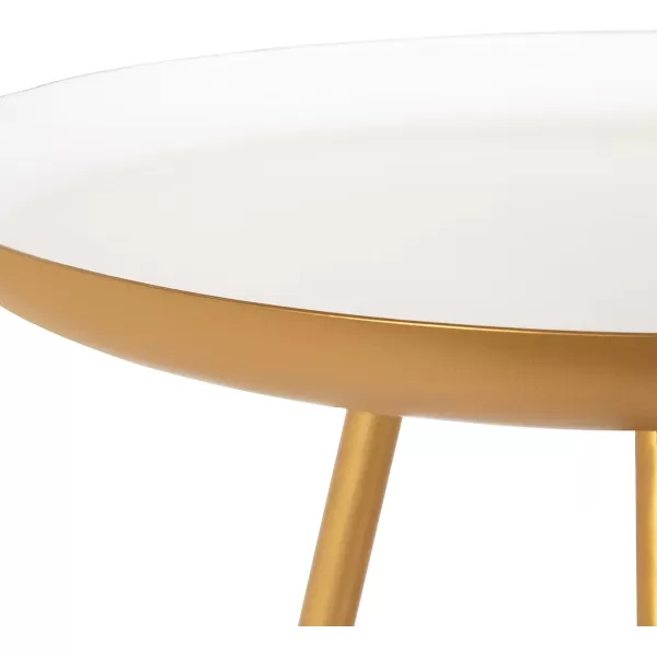imageKate and Laurel Laranya Modern Side Table 15quot x 15quot x 225quot Teal and Black Chic Minimalist End TableGoldWhite