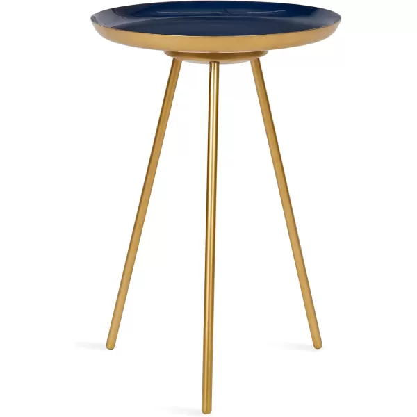 imageKate and Laurel Laranya Modern Side Table 15quot x 15quot x 225quot Teal and Black Chic Minimalist End TableNavy BlueGold