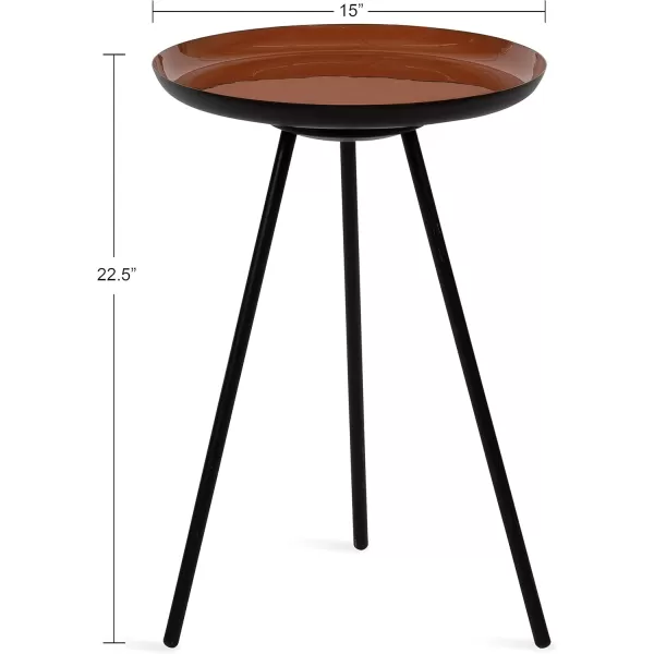 imageKate and Laurel Laranya Modern Side Table 15quot x 15quot x 225quot Teal and Black Chic Minimalist End TableRed  Black
