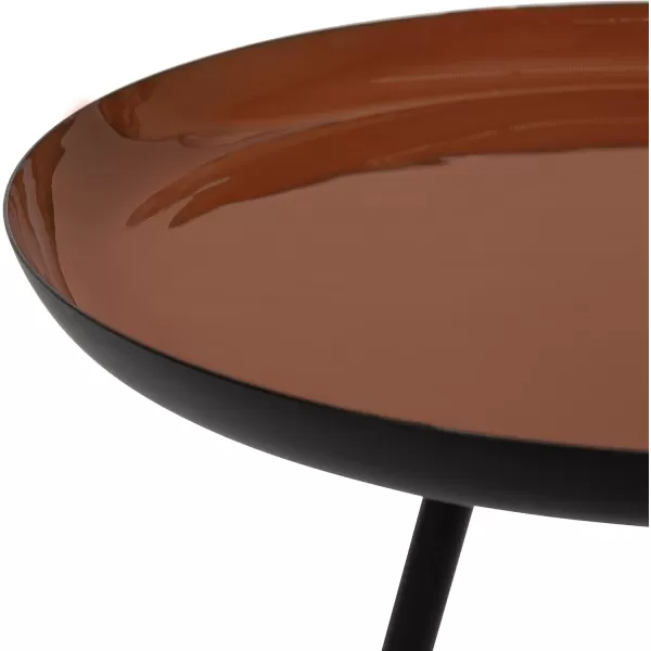 imageKate and Laurel Laranya Modern Side Table 15quot x 15quot x 225quot Teal and Black Chic Minimalist End TableRed  Black