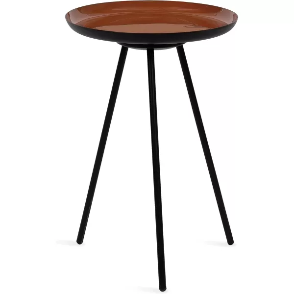 imageKate and Laurel Laranya Modern Side Table 15quot x 15quot x 225quot Teal and Black Chic Minimalist End TableRed  Black