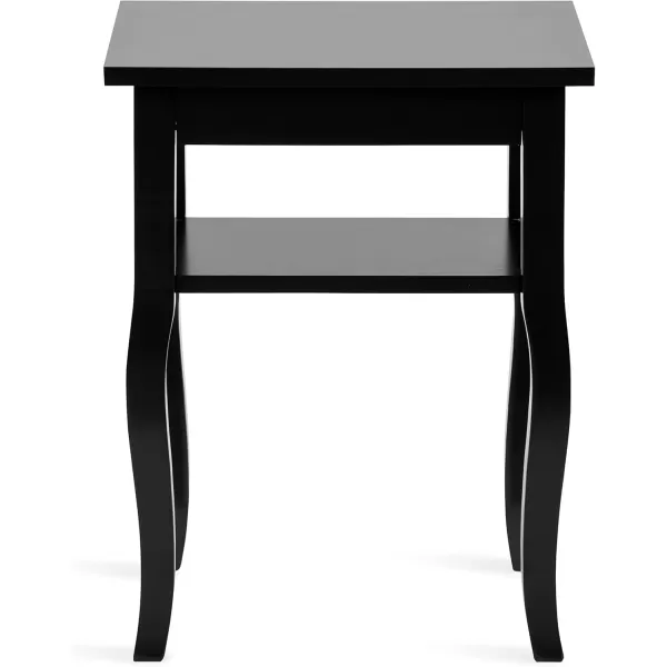 imageKate and Laurel Lillian Transitional Wood Side Table 18 x 12 x 24 White Chic Traditional Accent Table for Storage and DisplayBlack