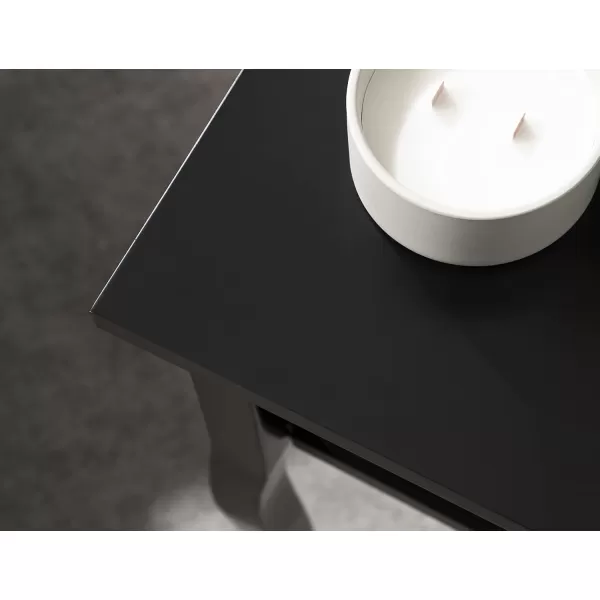 imageKate and Laurel Lillian Transitional Wood Side Table 18 x 12 x 24 White Chic Traditional Accent Table for Storage and DisplayBlack
