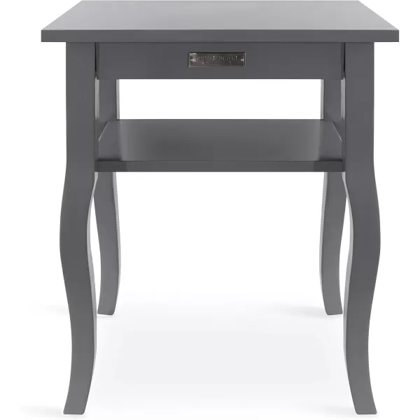 imageKate and Laurel Lillian Transitional Wood Side Table 18 x 12 x 24 White Chic Traditional Accent Table for Storage and DisplayGrey
