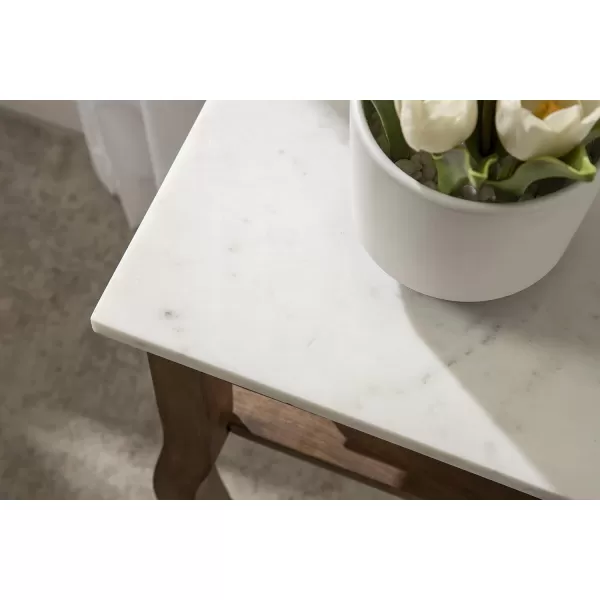 imageKate and Laurel Lillian Transitional Wood Side Table 18 x 12 x 24 White Chic Traditional Accent Table for Storage and DisplayNatural