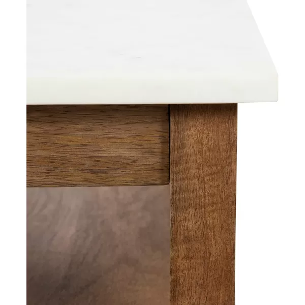 imageKate and Laurel Lillian Transitional Wood Side Table 18 x 12 x 24 White Chic Traditional Accent Table for Storage and DisplayNatural