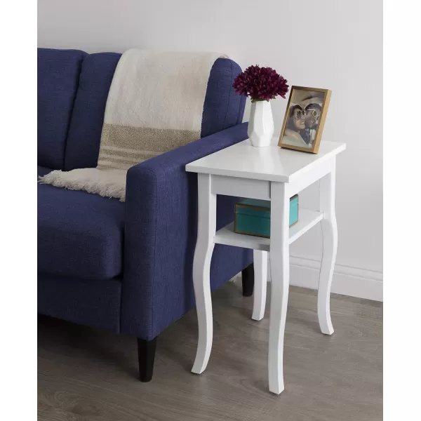 imageKate and Laurel Lillian Transitional Wood Side Table 18 x 12 x 24 White Chic Traditional Accent Table for Storage and DisplayWhite