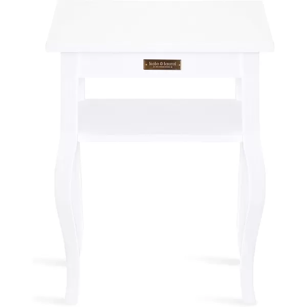 imageKate and Laurel Lillian Transitional Wood Side Table 18 x 12 x 24 White Chic Traditional Accent Table for Storage and DisplayWhite