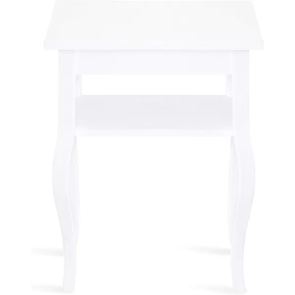 imageKate and Laurel Lillian Transitional Wood Side Table 18 x 12 x 24 White Chic Traditional Accent Table for Storage and DisplayWhite