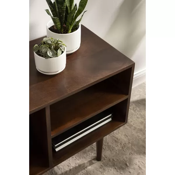 imageKate and Laurel Locklear Wood Console Table 38x14x25 Walnut Brown