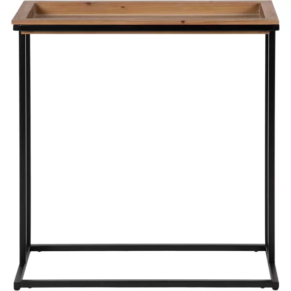 imageKate and Laurel Lockridge Modern Farmhouse Metal and Wooden Console Table with Removable Tray Top 28x13x31 Natural