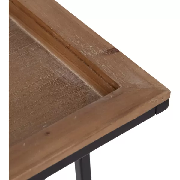 imageKate and Laurel Lockridge Modern Farmhouse Metal and Wooden Console Table with Removable Tray Top 28x13x31 Natural