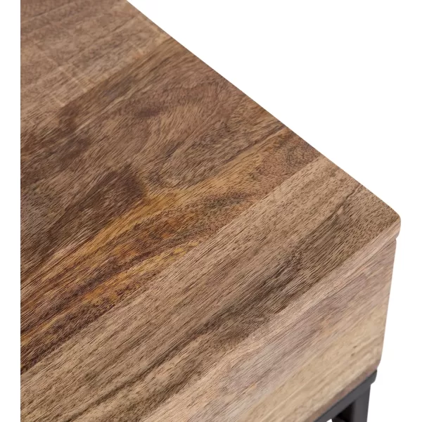 imageKate and Laurel Malone Modern Wooden Console Table with Wood Shelf 36 x 13 x 31 Natural Brown and Black Transitional Wood Entryway Table with Storage Shelf Below