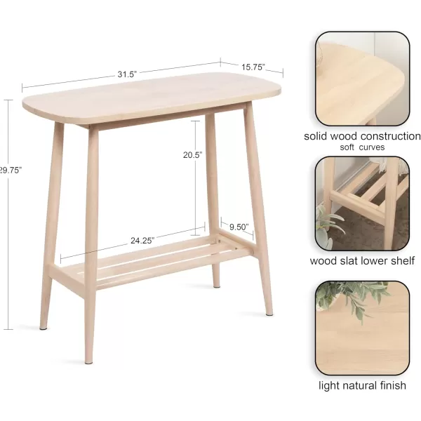 imageKate and Laurel Niles Transitional Tiered Rectangle Console Table with Storage for Entryway Decor and Display 32x16x30 Natural