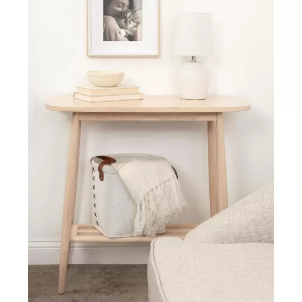 imageKate and Laurel Niles Transitional Tiered Rectangle Console Table with Storage for Entryway Decor and Display 32x16x30 Natural