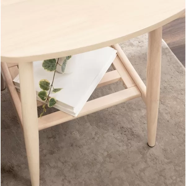 imageKate and Laurel Niles Transitional Tiered Rectangle Side Table with Storage for Entryway Decor and Display 22x20x24 Natural