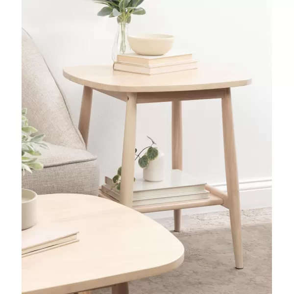 imageKate and Laurel Niles Transitional Tiered Rectangle Side Table with Storage for Entryway Decor and Display 22x20x24 Natural