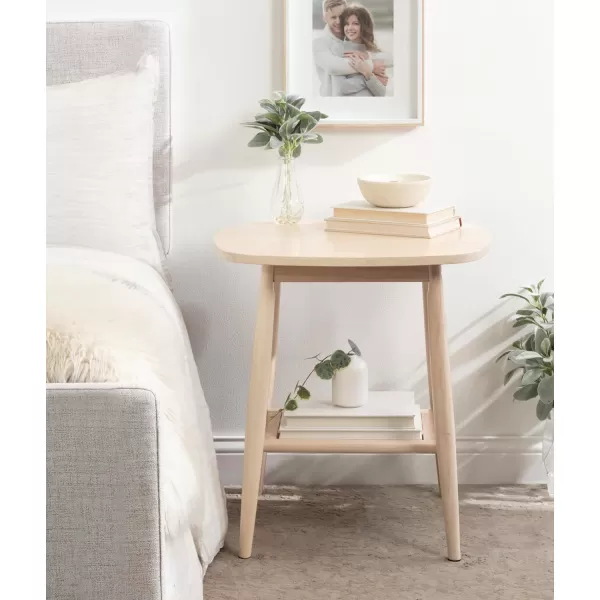 imageKate and Laurel Niles Transitional Tiered Rectangle Side Table with Storage for Entryway Decor and Display 22x20x24 Natural