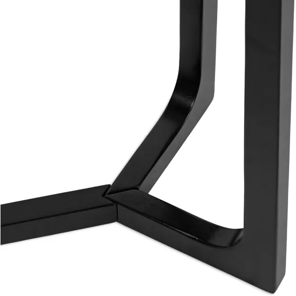 imageKate and Laurel Olivant Modern Rectangle Wood Console Table 32 x 15 x 30 White and Walnut Brown Decorative Geometric TwoTone Entryway Table for Use as a Functional Living Room TableBlack
