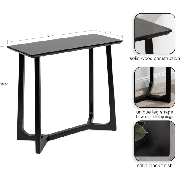 imageKate and Laurel Olivant Modern Rectangle Wood Console Table 32 x 15 x 30 White and Walnut Brown Decorative Geometric TwoTone Entryway Table for Use as a Functional Living Room TableBlack