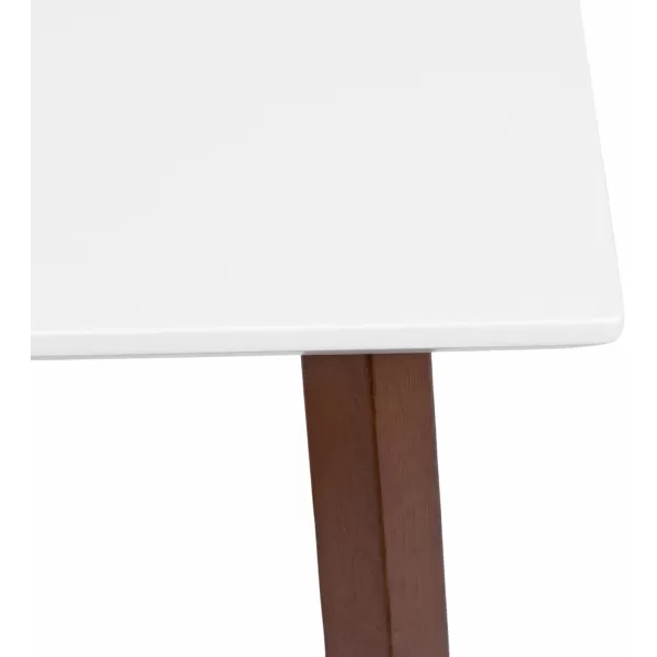 imageKate and Laurel Olivant Modern Rectangle Wood Console Table 32 x 15 x 30 White and Walnut Brown Decorative Geometric TwoTone Entryway Table for Use as a Functional Living Room TableWhiteWalnut Brown