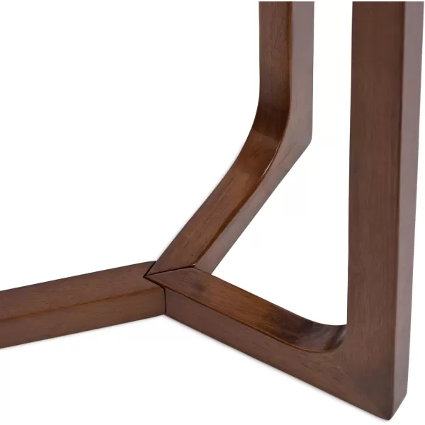 imageKate and Laurel Olivant Modern Rectangle Wood Console Table 32 x 15 x 30 White and Walnut Brown Decorative Geometric TwoTone Entryway Table for Use as a Functional Living Room TableWhiteWalnut Brown