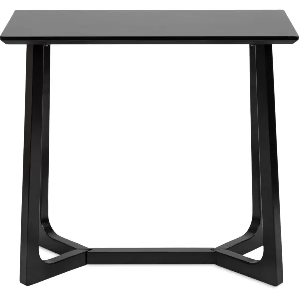 imageKate and Laurel Olivant Modern Rectangle Wood Console Table 32 x 15 x 30 White and Walnut Brown Decorative Geometric TwoTone Entryway Table for Use as a Functional Living Room TableBlack