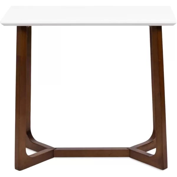 imageKate and Laurel Olivant Modern Rectangle Wood Console Table 32 x 15 x 30 White and Walnut Brown Decorative Geometric TwoTone Entryway Table for Use as a Functional Living Room TableWhiteWalnut Brown