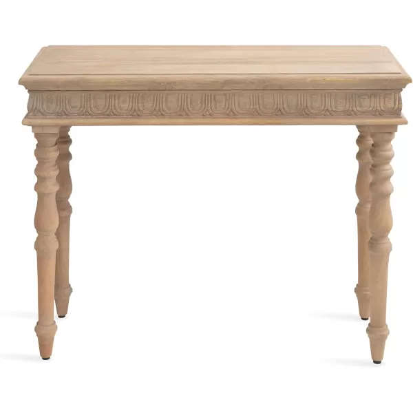 imageKate and Laurel Patresa Traditional Carved Wood Entryway Console Table with Turned Leg Design 36x14x30 Brown