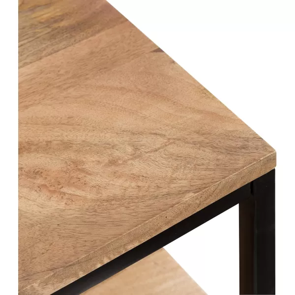 imageKate and Laurel Quarles Wood and Metal Console Table 36x10x30 NaturalBlackNaturalBlack