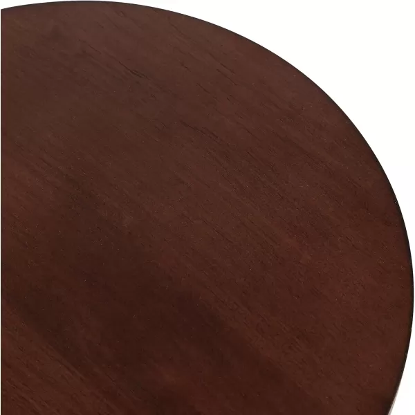imageKate and Laurel Rioux Round Wood Nesting Tables 2 Piece Walnut BrownWalnut Brown