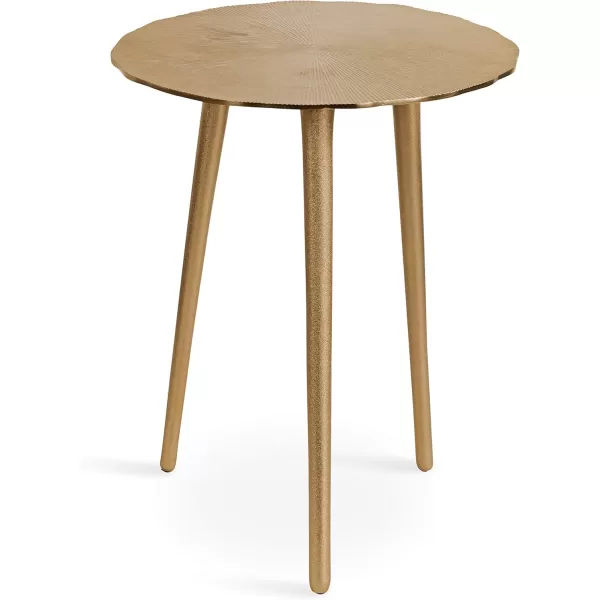 imageKate and Laurel Sancia Modern Side Table 15 x 15 x 20 Gold Sand Casted Iron Table for Display and StorageGold