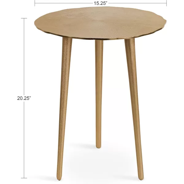 imageKate and Laurel Sancia Modern Side Table 15 x 15 x 20 Gold Sand Casted Iron Table for Display and StorageGold