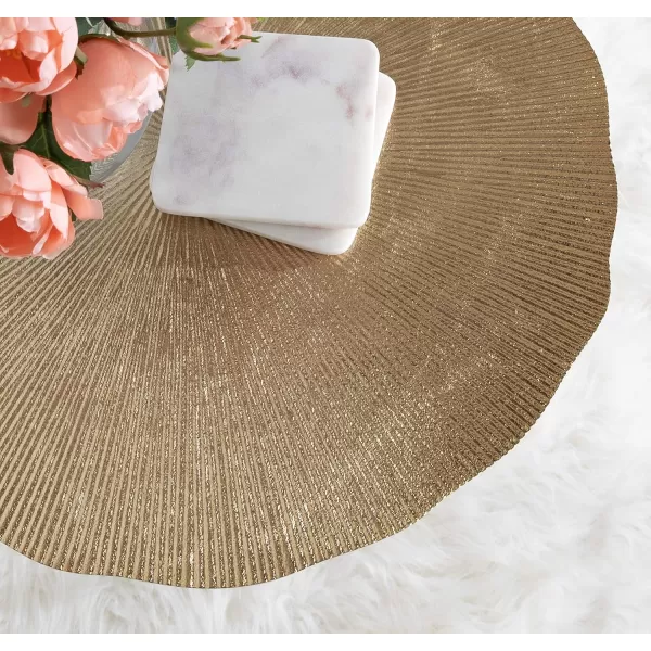 imageKate and Laurel Sancia Modern Side Table 15 x 15 x 20 Gold Sand Casted Iron Table for Display and StorageGold