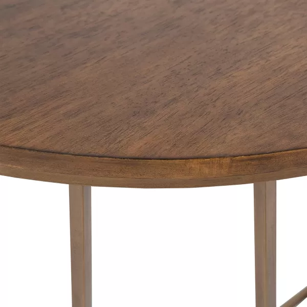 imageKate and Laurel Solvay MidCentury Console Table 36 x 18 x 2975 Walnut Brown and Gold Sophisticated Modern Table for Storage and Display