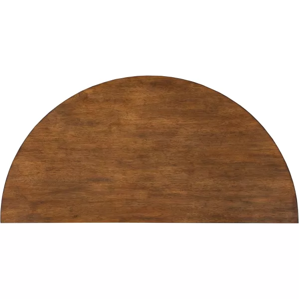 imageKate and Laurel Solvay MidCentury Console Table 36 x 18 x 2975 Walnut Brown and Gold Sophisticated Modern Table for Storage and Display