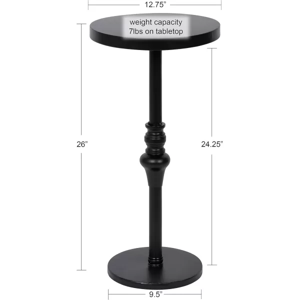 imageKate and Laurel Stratton Rustic Pedestal Table 12quot x 12quot x 26quot Rustic Caramel and Black Decorative Pedestal Table for Smaller Living AreasBlack