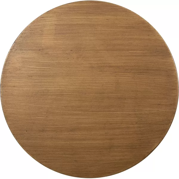 imageKate and Laurel Stratton Rustic Pedestal Table 12quot x 12quot x 26quot Rustic Caramel and Black Decorative Pedestal Table for Smaller Living AreasGold