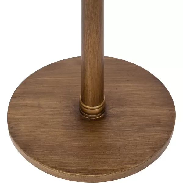 imageKate and Laurel Stratton Rustic Pedestal Table 12quot x 12quot x 26quot Rustic Caramel and Black Decorative Pedestal Table for Smaller Living AreasGold