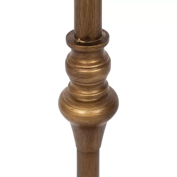 imageKate and Laurel Stratton Rustic Pedestal Table 12quot x 12quot x 26quot Rustic Caramel and Black Decorative Pedestal Table for Smaller Living AreasGold