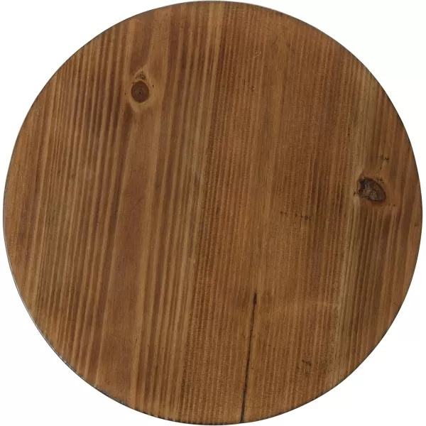 imageKate and Laurel Stratton Rustic Pedestal Table 12quot x 12quot x 26quot Rustic Caramel and Black Decorative Pedestal Table for Smaller Living AreasRustic BrownBlack
