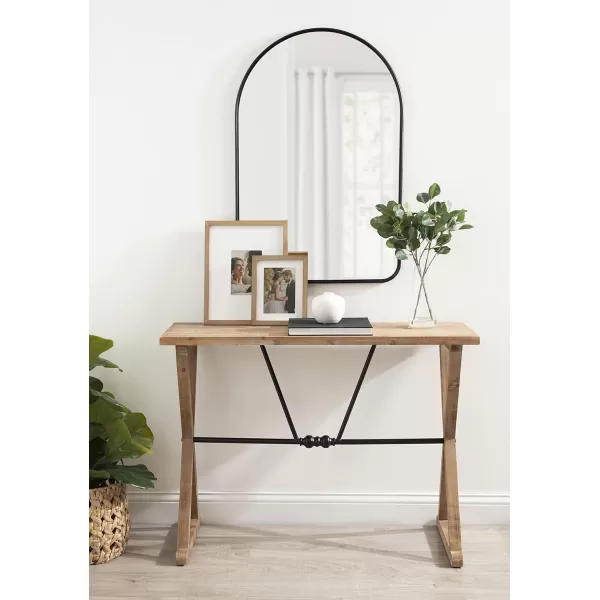 imageKate and Laurel Travere Farmhouse Console Table 42 x 16 x 30 Rustic Brown Decorative Entryway Table with Ornate Rustic Detailing and Premium Distressed Finish