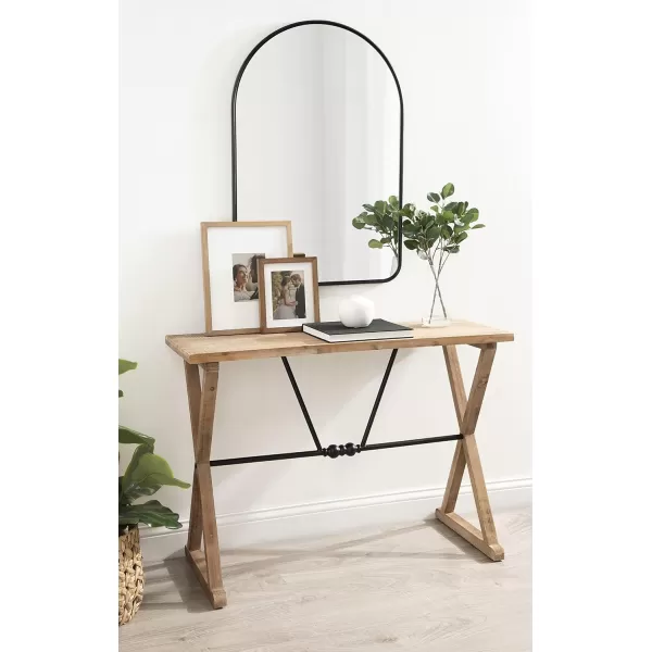 imageKate and Laurel Travere Farmhouse Console Table 42 x 16 x 30 Rustic Brown Decorative Entryway Table with Ornate Rustic Detailing and Premium Distressed Finish