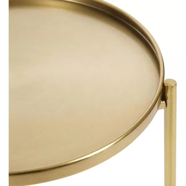imageKate and Laurel Ulani Modern Glam Round Metal Nesting Accent Table Set 3 Piece GoldGold