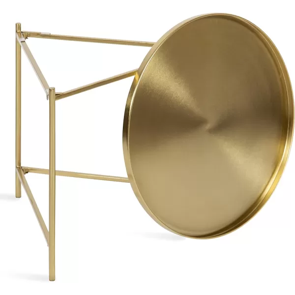 imageKate and Laurel Ulani Modern Nesting Coffee Table Set of 2 Walnut and Gold 225 x 2025 Decorative Sophisticated Mango Wood and Metal End Tables for Display and StorageWalnut BrownGold