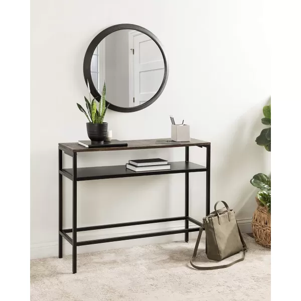 imageKate and Laurel Westbrook Farmhouse Console Table 36 x 12 x 30 Rustic Brown Modern Narrow Console Table for Storage and Display
