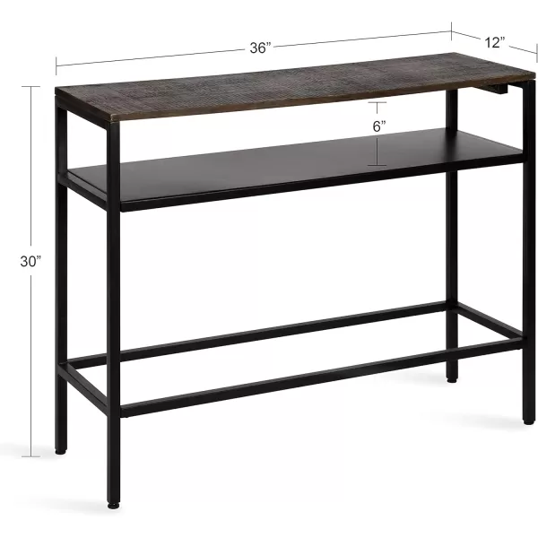 imageKate and Laurel Westbrook Farmhouse Console Table 36 x 12 x 30 Rustic Brown Modern Narrow Console Table for Storage and Display
