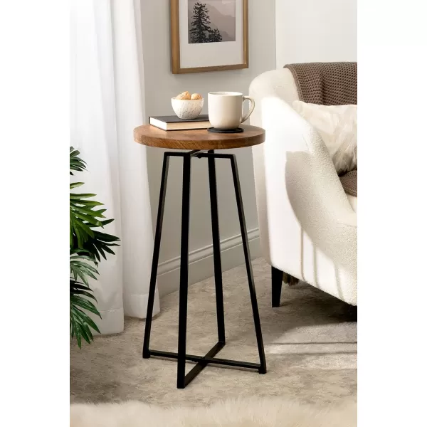 imageKate and Laurel Zia Round Side Table 15x15x26 GrayNaturalBlack